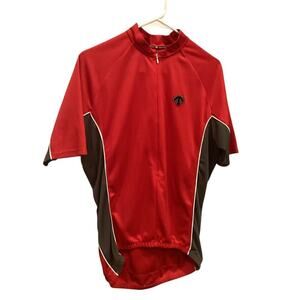 Descente Men Cycling Jersey Red Black Kit Large Biking Top Shirt H2Zero Canada